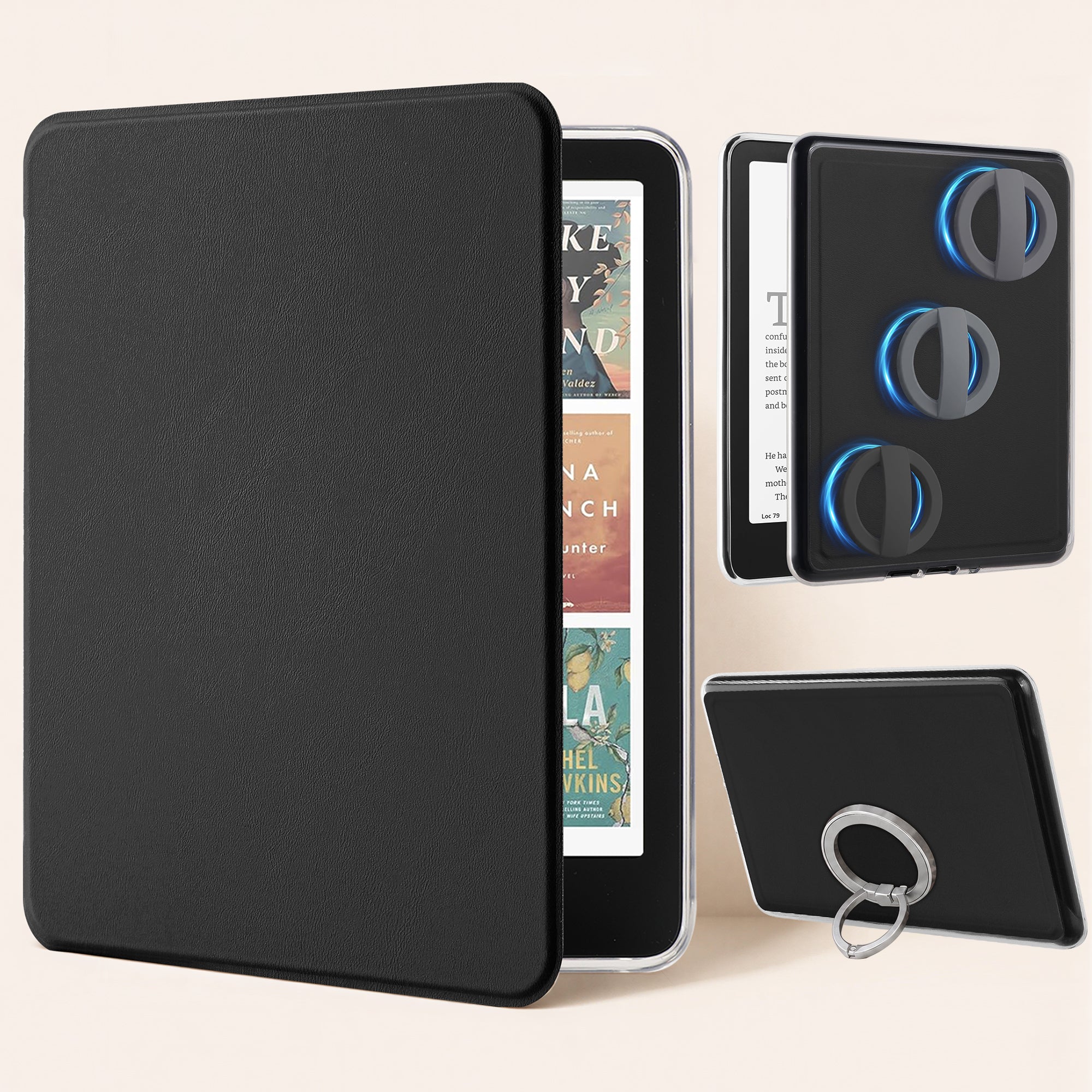 Solid Color Magnetic Back Panel Case for Kindle