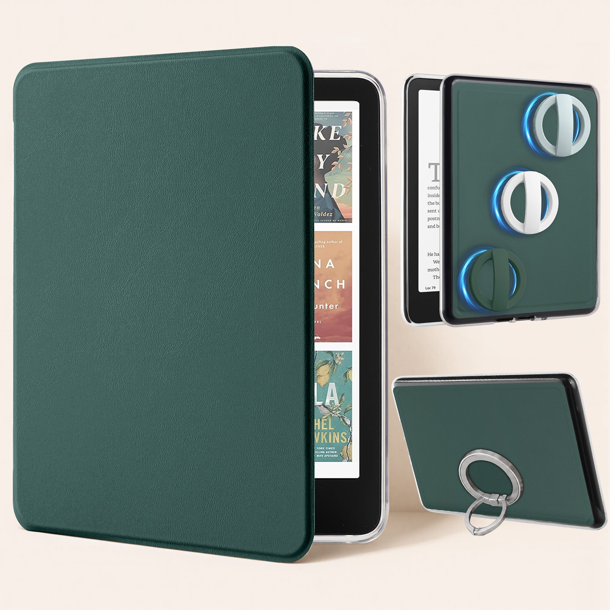 Solid Color Magnetic Back Panel Case for Kindle