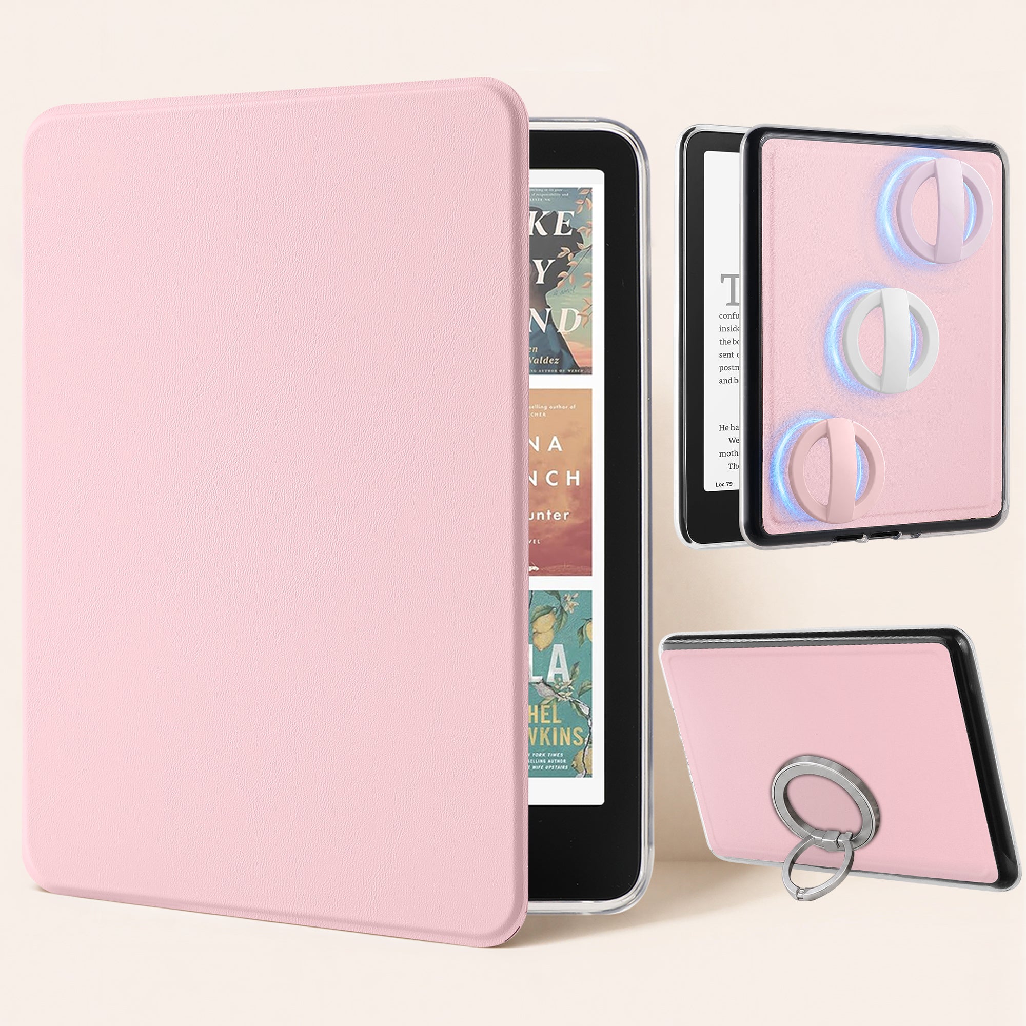 Solid Color Magnetic Back Panel Case for Kindle